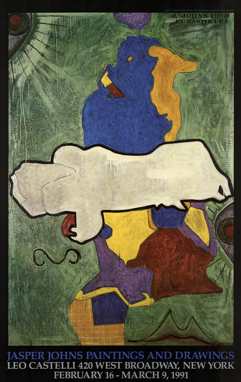 (After) Jasper Johns Abstract Print - 1030 Georgia