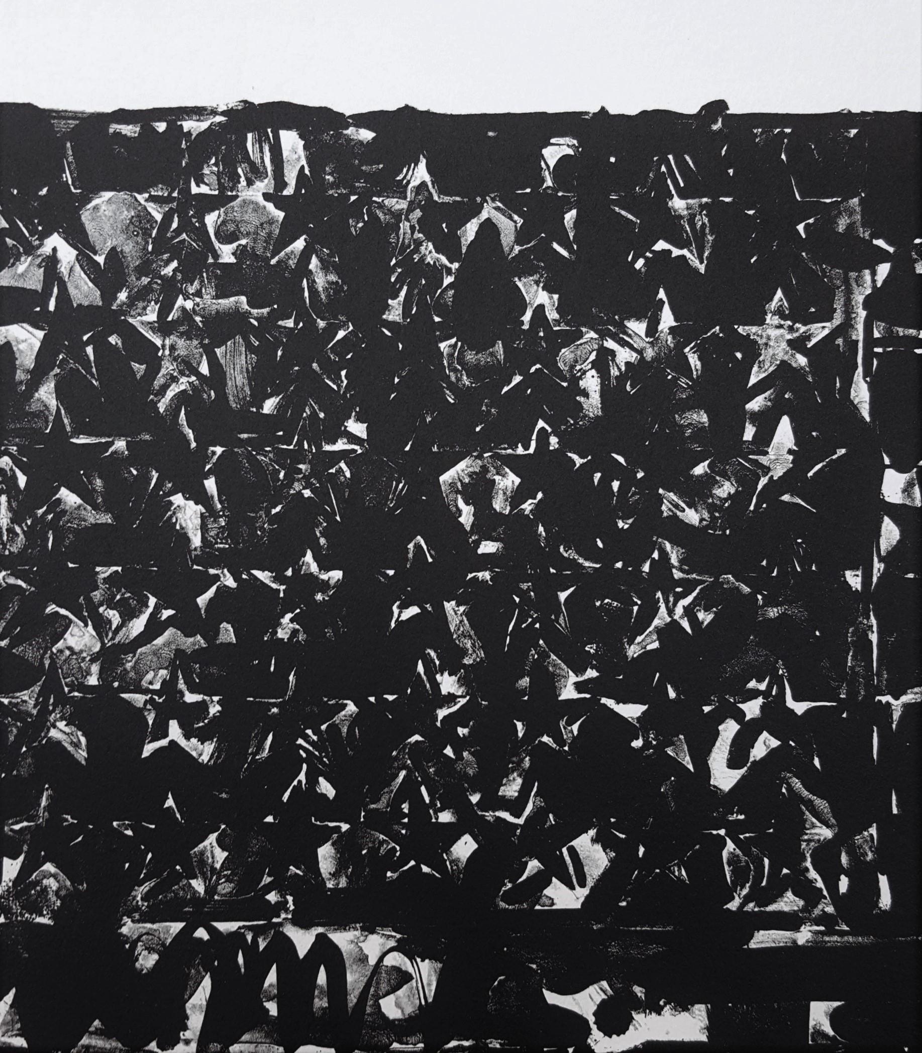 Flag I /// Pop Art Jasper Johns Abstract Lithograph Black Modern American ULAE For Sale 5