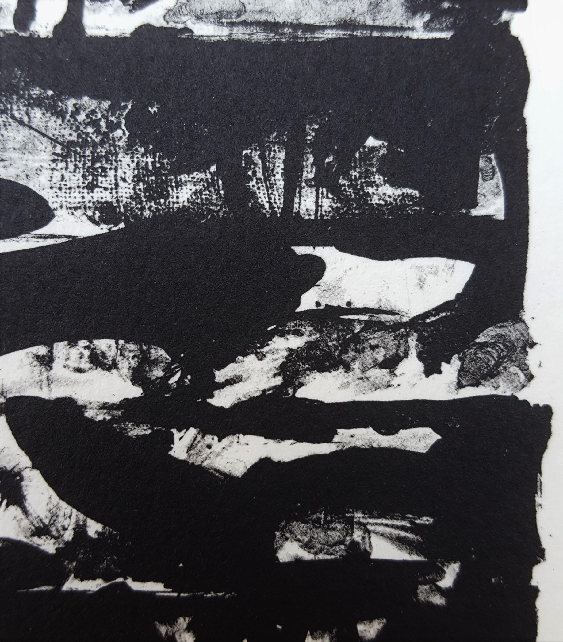 Flag I /// Pop Art Jasper Johns Abstract Lithograph Black Modern American ULAE For Sale 8
