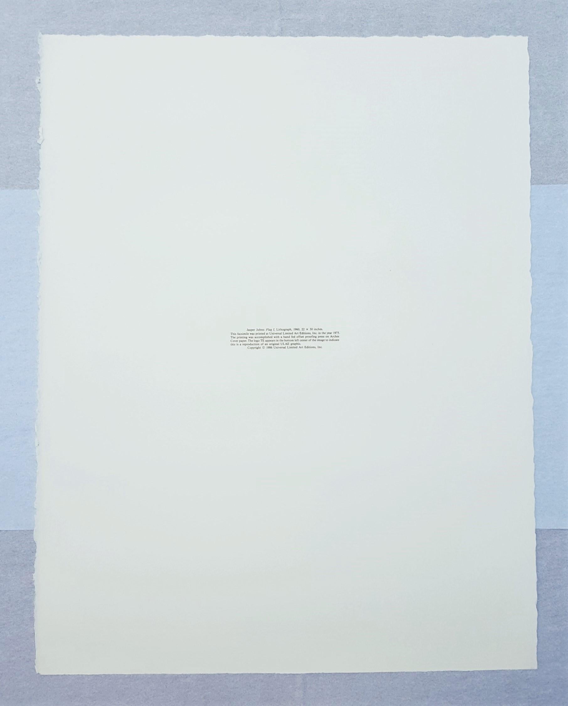 Flagge I /// Pop Art Jasper Johns Abstrakte Lithographie Schwarz Modern Amerikanisch ULAE im Angebot 11