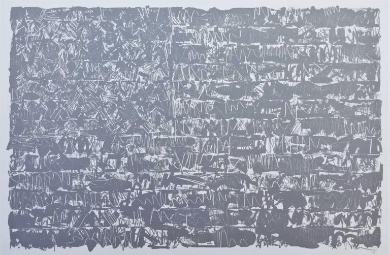 (After) Jasper Johns Abstract Print - Flag III