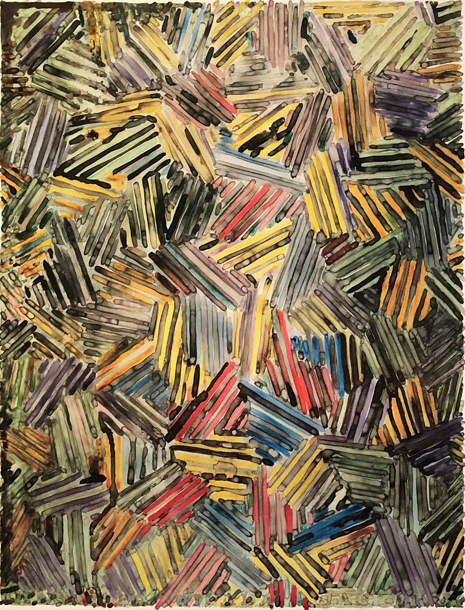 Jasper Johns Drawings 1970-80 hand signed Pop Art Vintage - Print by (After) Jasper Johns