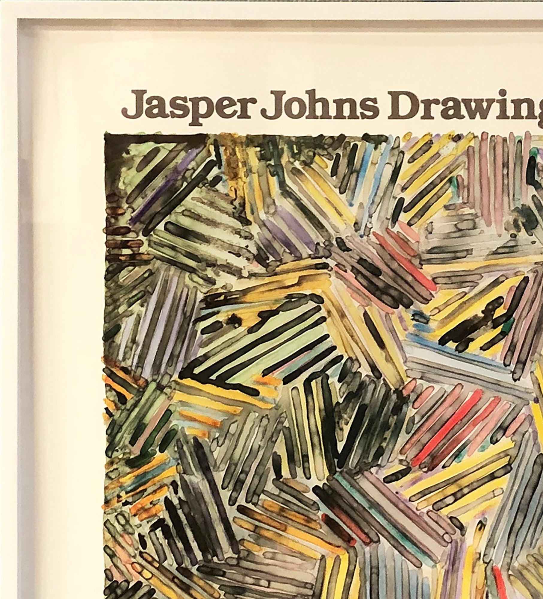 Jasper Johns Drawings 1970-80 hand signed Pop Art Vintage - Beige Abstract Print by (After) Jasper Johns