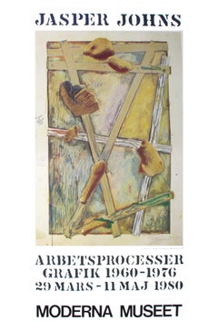 Jasper Johns-Works in Progress-39.25" x 27.5"-Poster-1980-Pop Art-Brown, Green