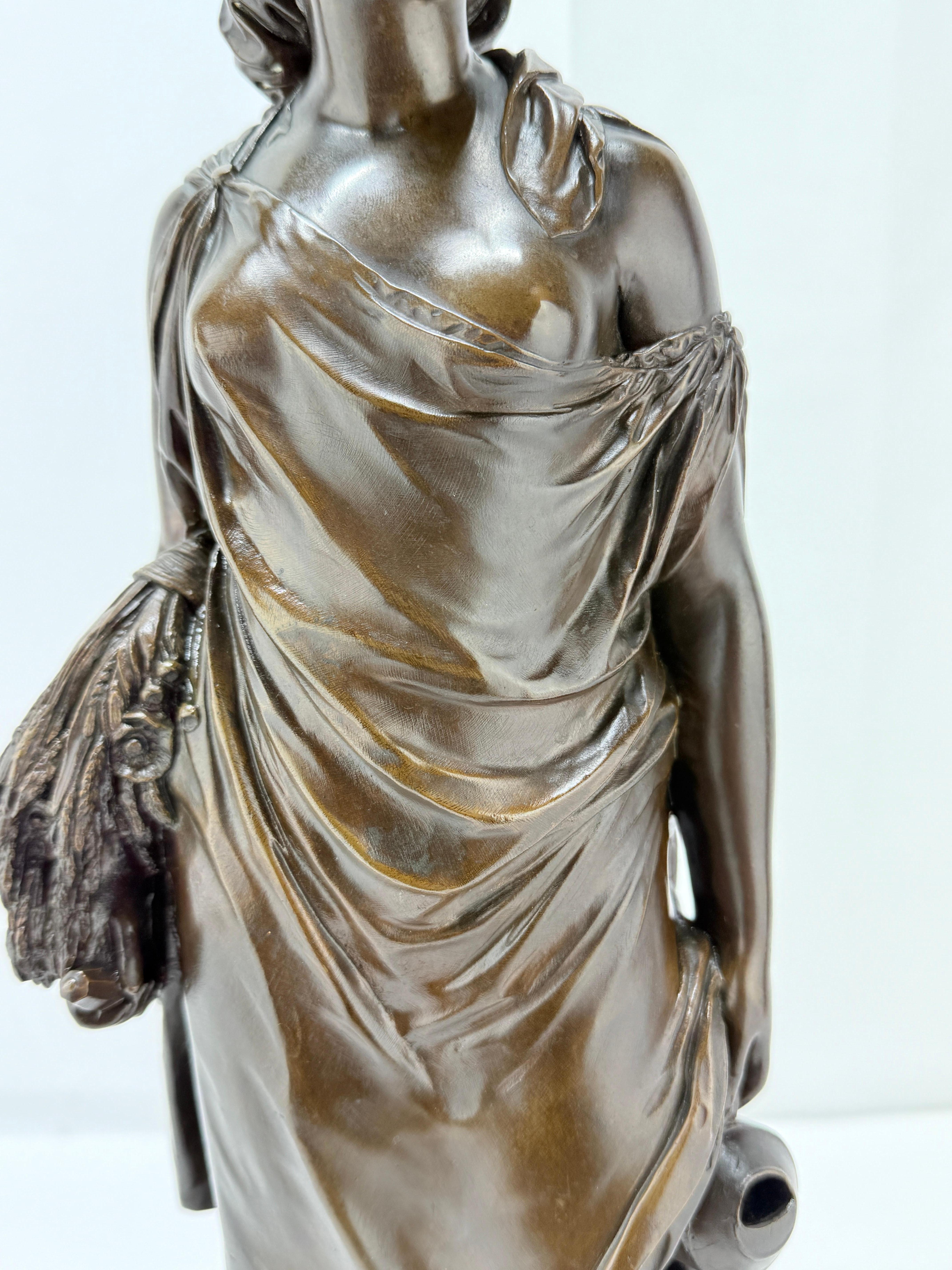 Neoclassical After Jean Antoine Houdon (French, 1741-1828), Bronze Figure of 