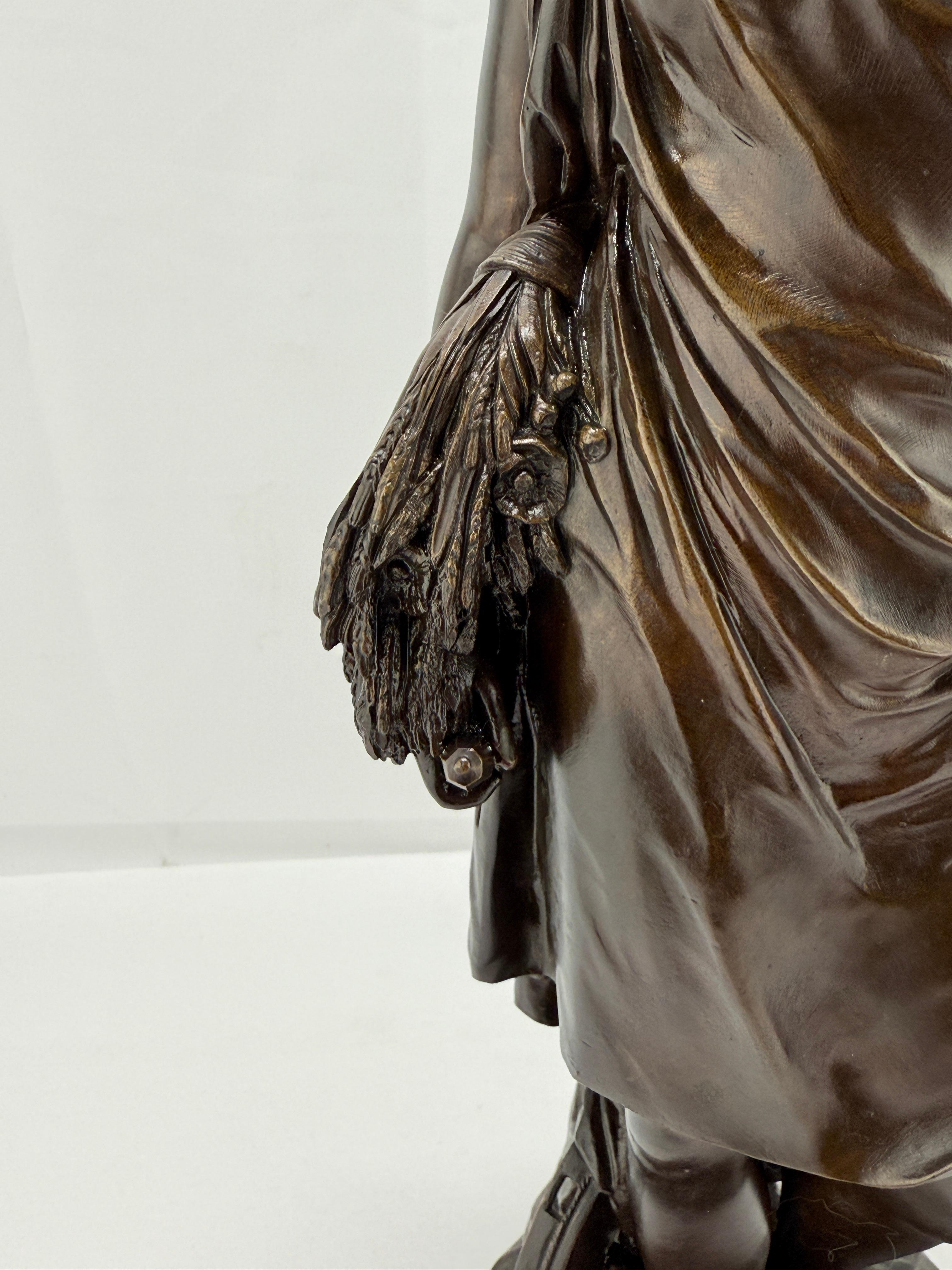 After Jean Antoine Houdon (French, 1741-1828), Bronze Figure of 