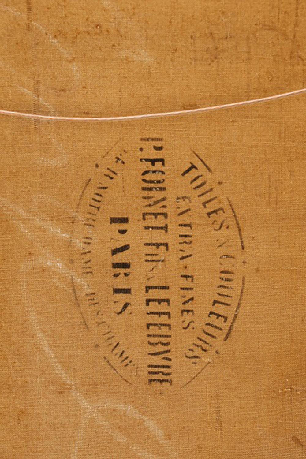 Bemerkenswertes Ölgemälde aus dem 19. Jahrhundert nach dem bekannten französischen Landschaftsmaler Jean-Baptiste Camille Corot (französisch:: 1796-1875) Circa 1880 Titel: Souvenir de Mortefontaine Übersetzt Ein Souvenir von Mortefontaine:: einer