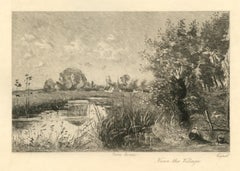 "Near the Village" etching