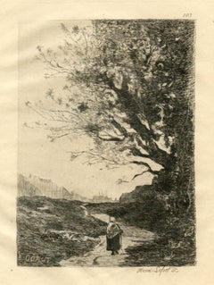 Antique (Paysage italien) etching