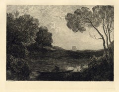 "Soleil Couchant" etching on japon paper