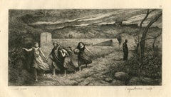 "The Burning of Sodom" etching