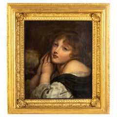 After Jean-Baptiste Greuze (1725-1805) Portrait of Girl Oil on Canvas