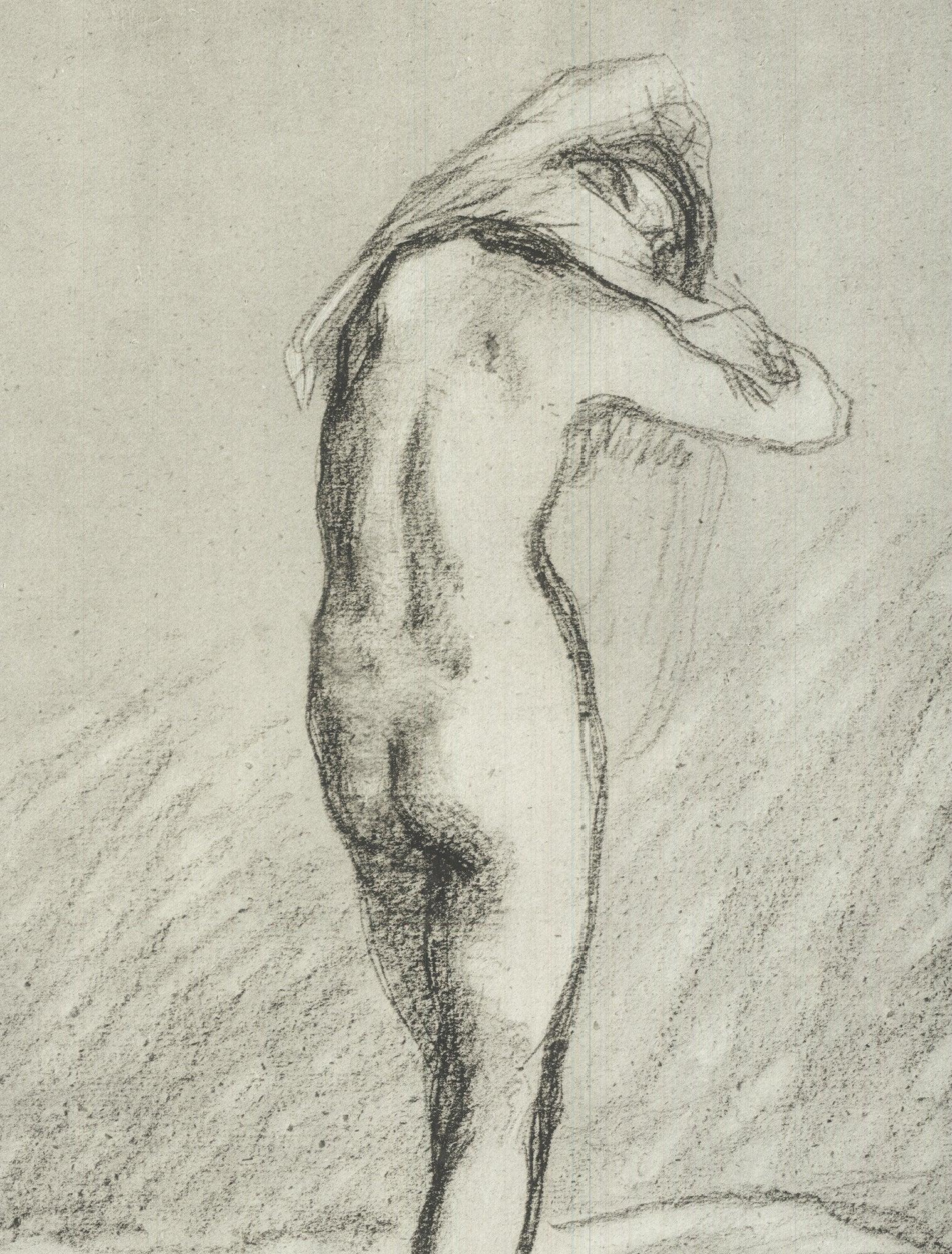Donna Che Si Togue La Camilia/Woman qui a retiré sa chemise - Print de (after) Jean François Millet