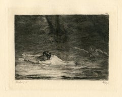Antique (Les nageurs) etching