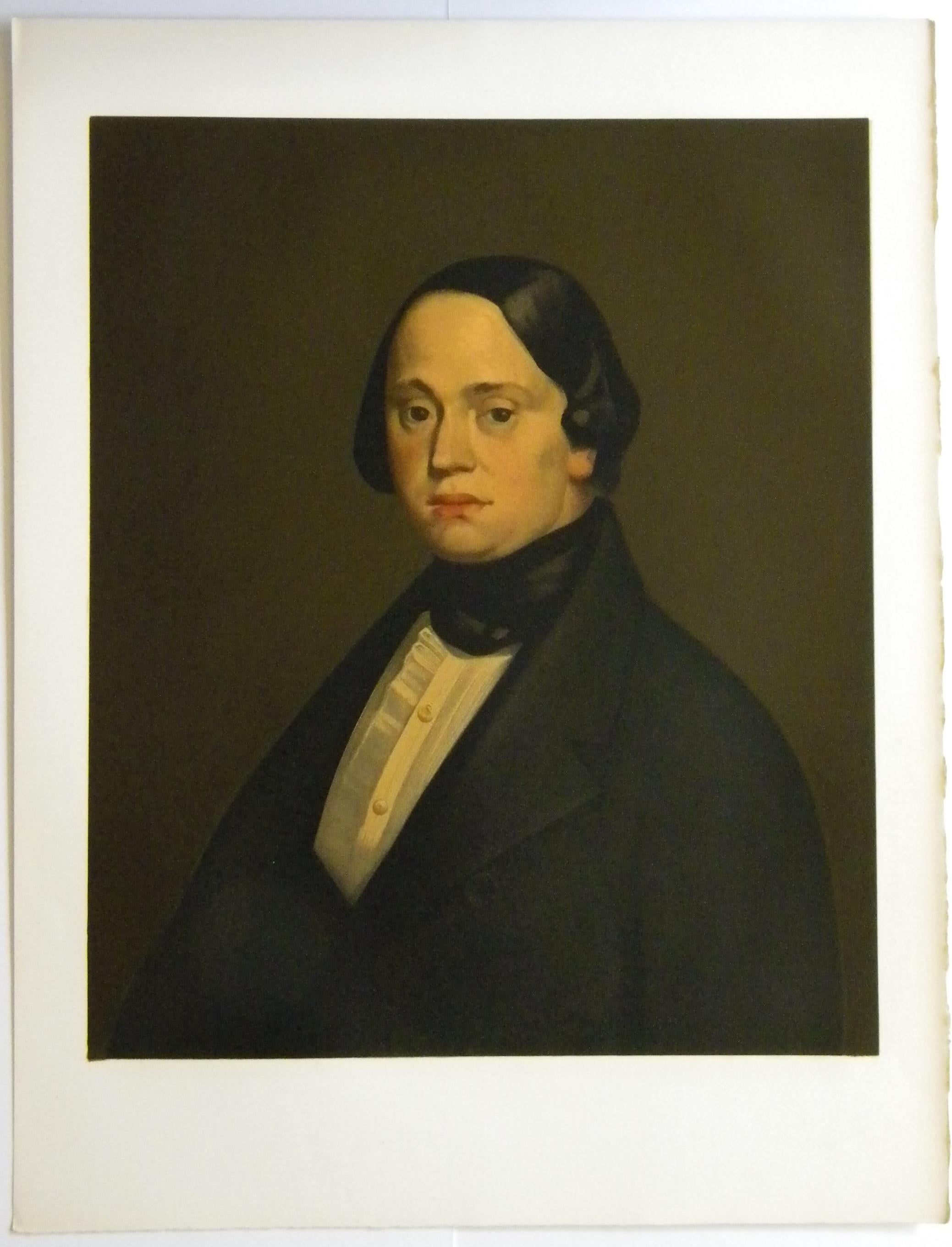 "Portrait of M. Fournerie" lithograph - Print by (after) Jean François Millet