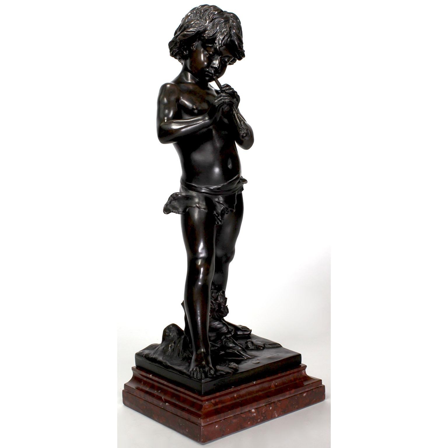 After Jean Louis Grégoire (France, 1840-1890) A Charming French 19th-20th Century Patinated Spelter Figure of 