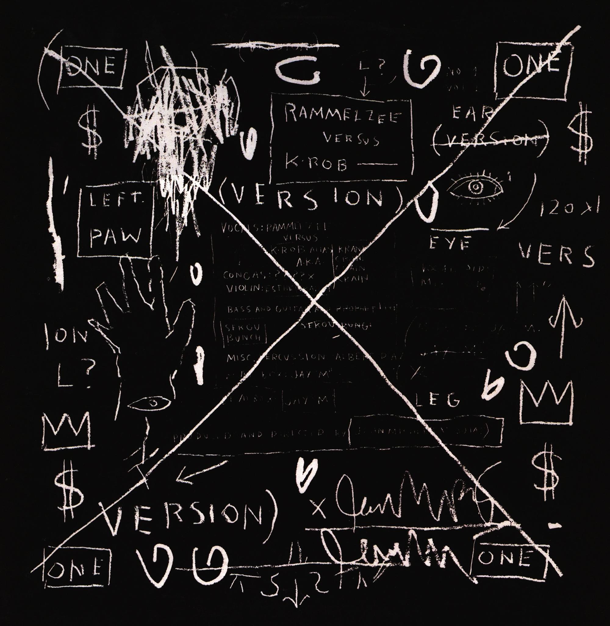 Record Basquiat Beat Bop - Pop Art Mixed Media Art par after Jean-Michel Basquiat
