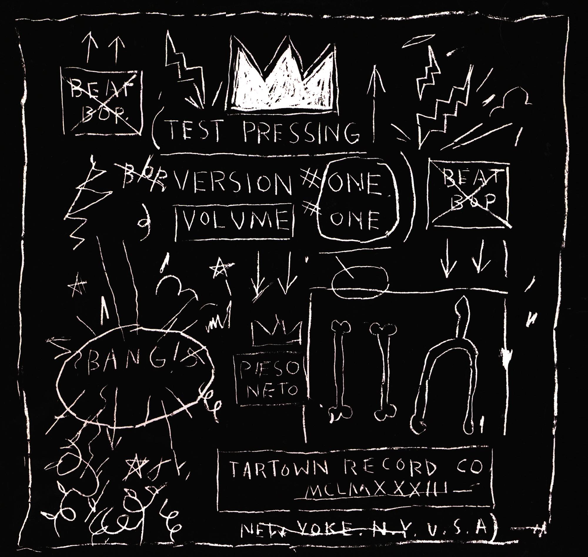 Basquiat Plattenkunst 2001 (Basquiat Rammellzee K-Rob Beat Bop LP) – Art von Jean-Michel Basquiat
