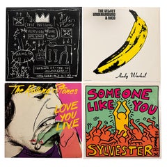 Basquiat Keith Haring Andy Warhol Record Art (set of 4)