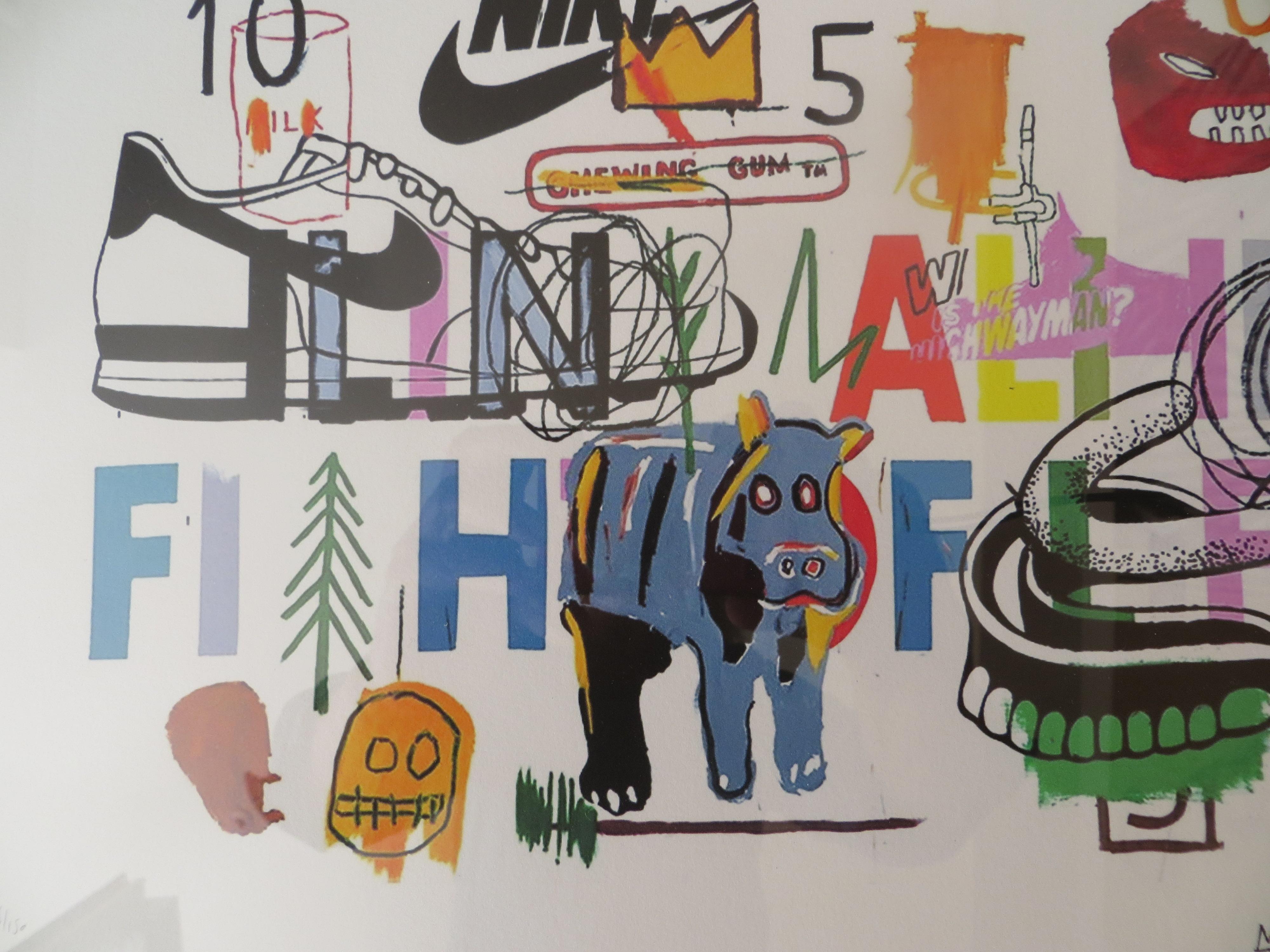JM Basquiat & Andy Warhol Collaboration, lithographie, édition limitée 19/150 3