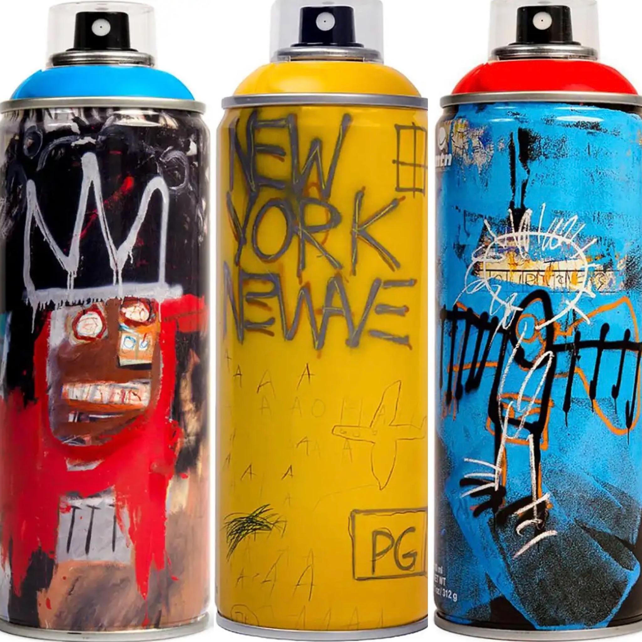 Édition limitée du set de peinture en spray Basquiat - Mixed Media Art de after Jean-Michel Basquiat