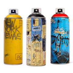 Used Limited edition Basquiat spray paint can set