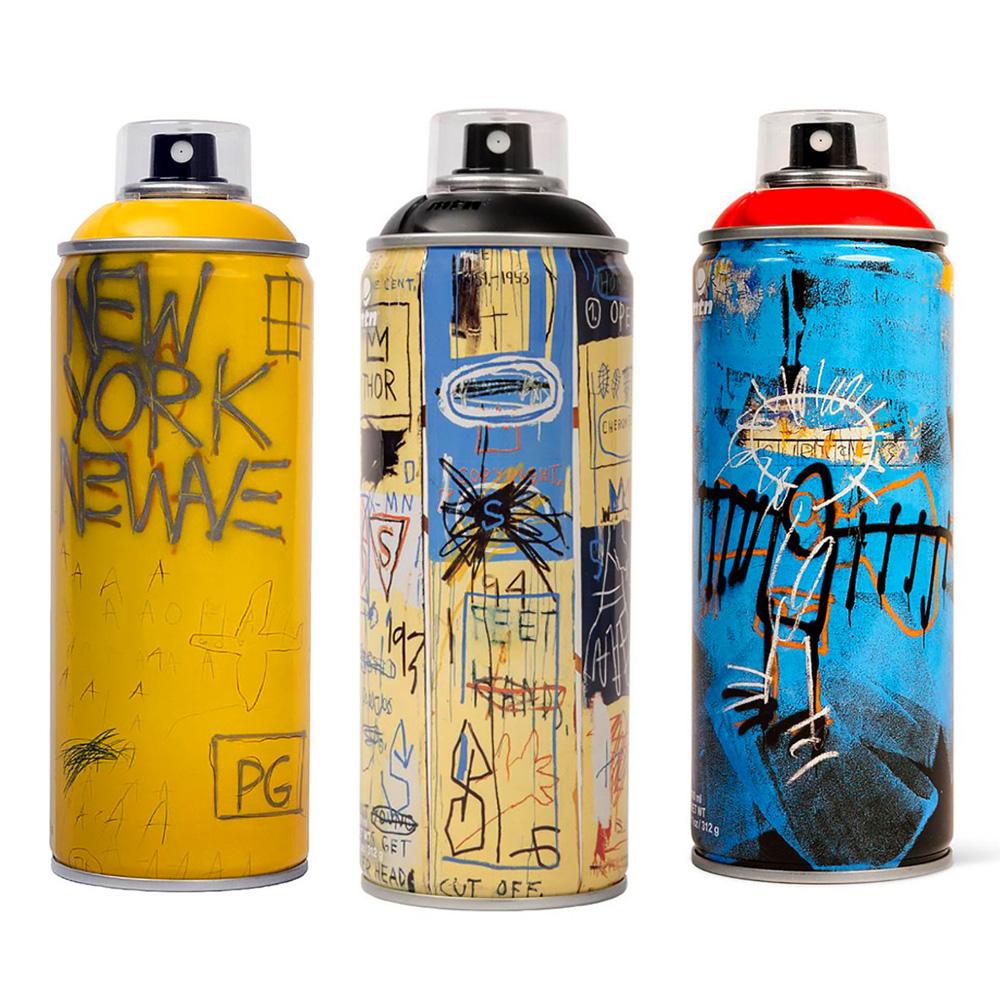 Limited edition Basquiat spray paint can set - Mixed Media Art by after Jean-Michel Basquiat