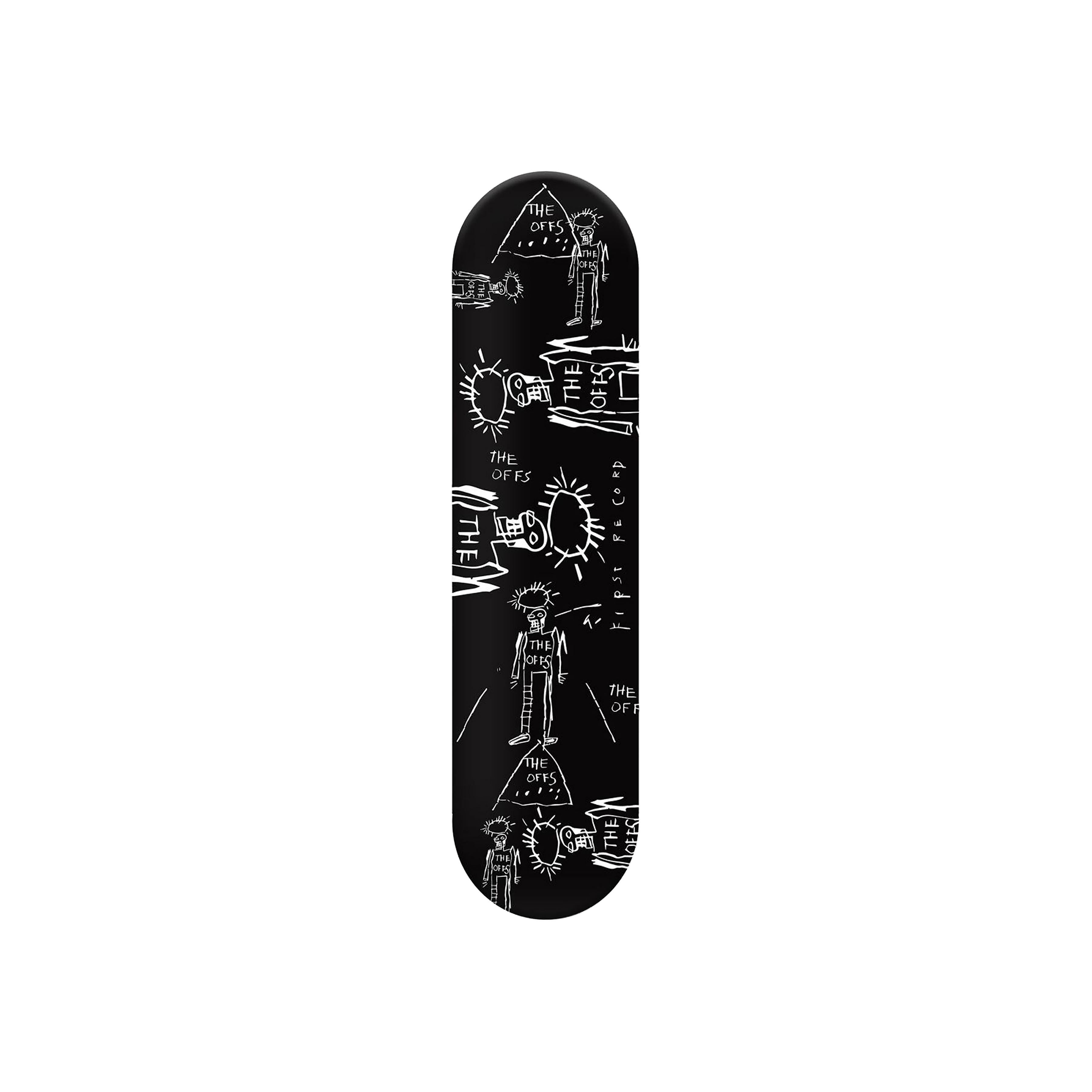 The OFFS Limited Edition Skate Deck, Graphics from The OFFS First Record, Cover  - Mixed Media Art by after Jean-Michel Basquiat