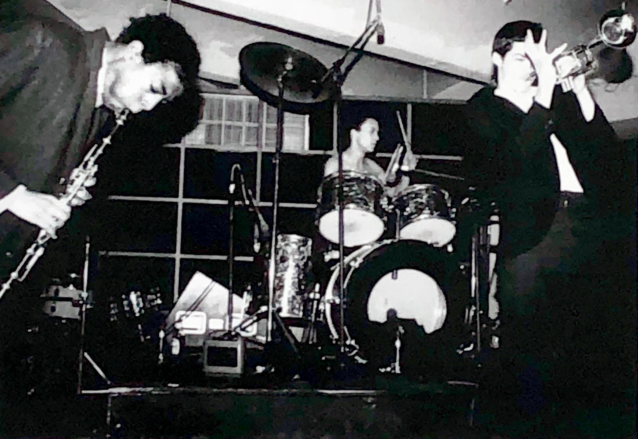 Basquiat Gray vinyl record 
poster (Basquiat and Gray) - Mixed Media Art by (after) Jean-Michel Basquiat