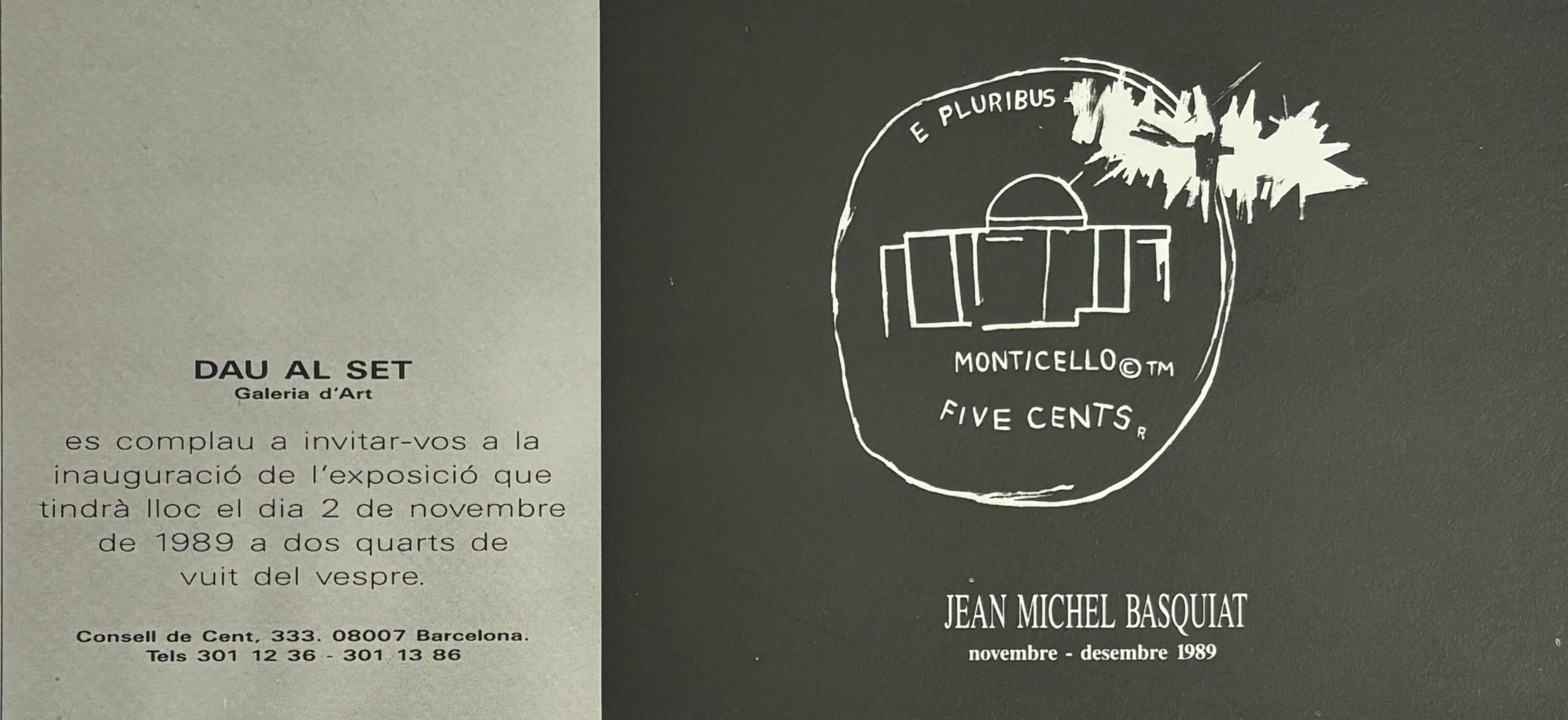 1980s Basquiat exhibition announcement (Basquiat Dau al Set Barcelona)  - Pop Art Art by Jean-Michel Basquiat