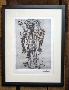 After Jean-Michel Basquiat - Lithography - Portrait of a Naked Man - 1987