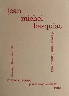 Vintage 1982 Basquiat Rome announcement (Jean-Michel Basquiat 1982) 