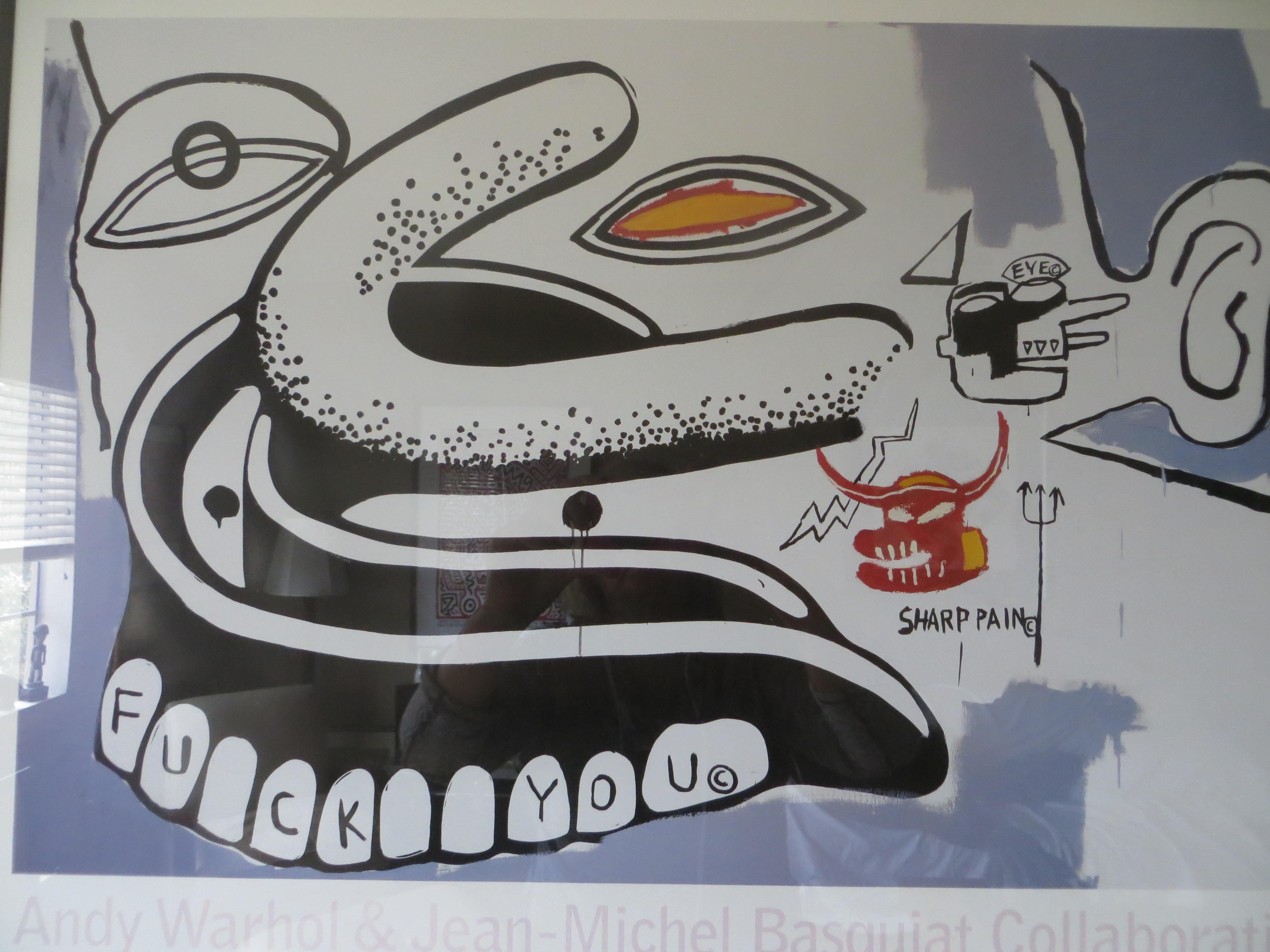 J.M Basquiat & Andy Warhol, Gagosian Gallery 1997, Serigraph Print Framed For Sale 4