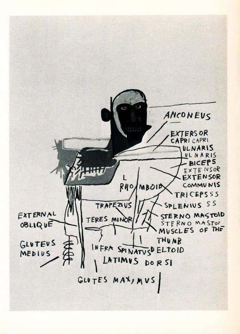 Basquiat Annina Nosei Galerie 1982 (Ankündigung zur Anatomie) im Angebot 1