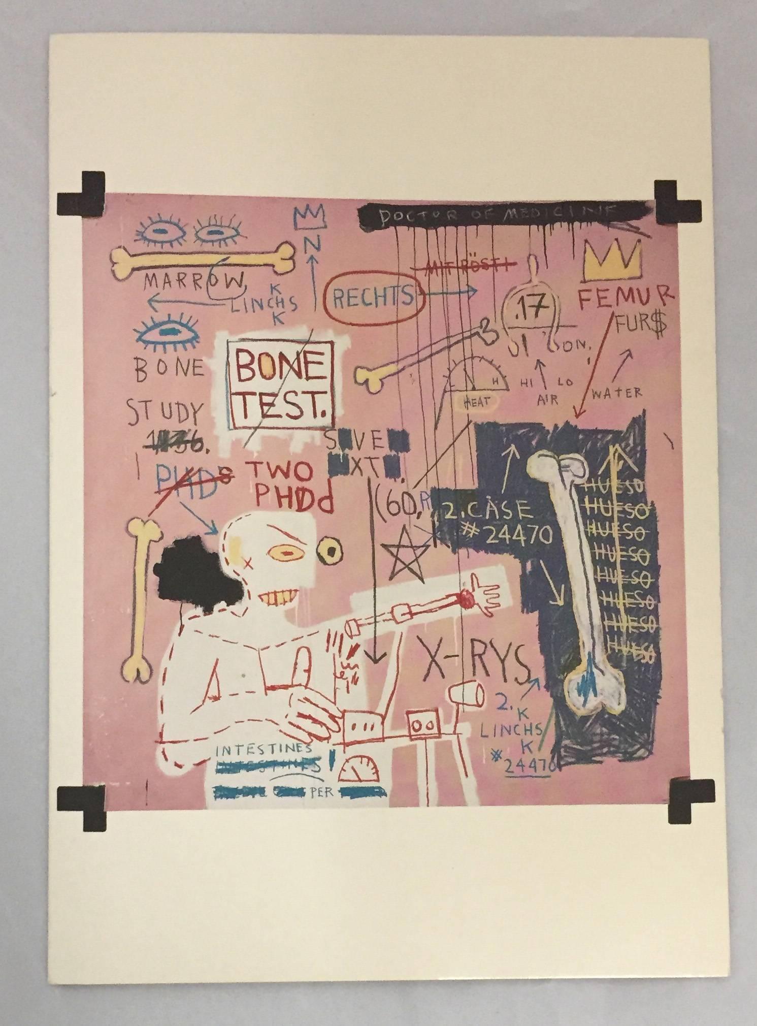 Basquiat à la Galerie Bruno Bischofberger Zurich 1996 (announcement)  - Pop Art Print par after Jean-Michel Basquiat
