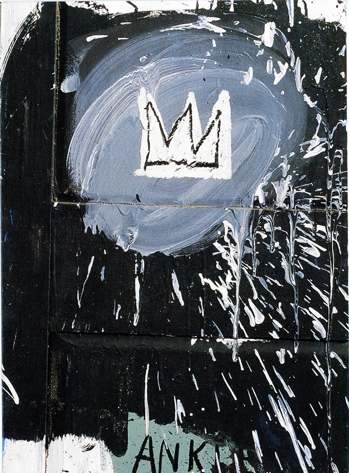 Basquiat Paris 1998 (vintage Basquiat announcement)  - Print by after Jean-Michel Basquiat