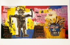 Basquiat at Tony Shafrazi gallery 1994 (Basquiat Sol Sabio announcement) 