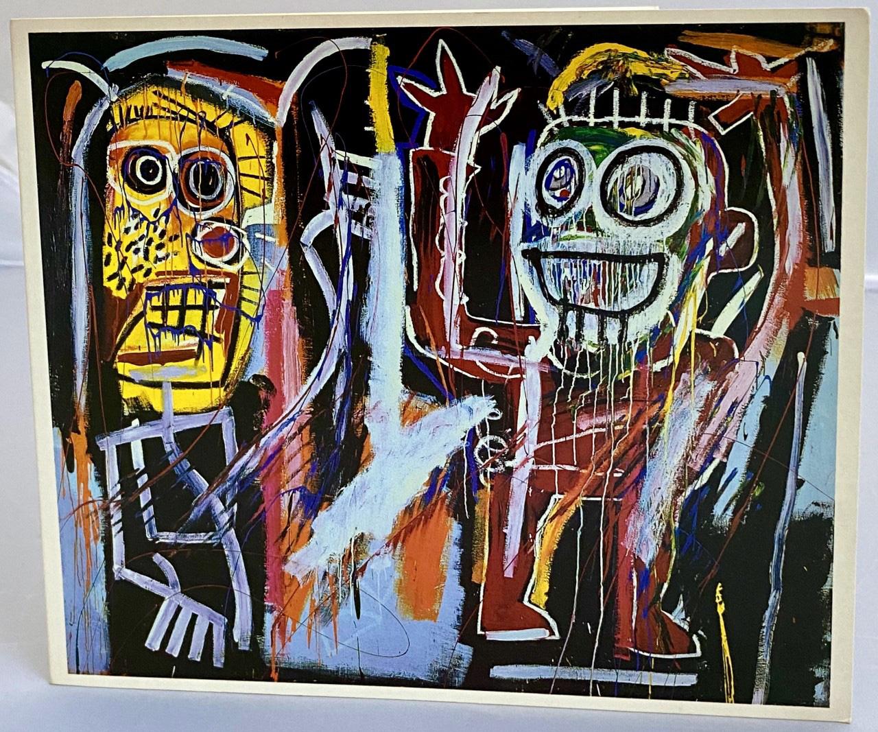 Basquiat alla galleria Tony Shafrazi 1996 (annuncio Basquiat Dust Heads) - Print Pop Art di Jean-Michel Basquiat