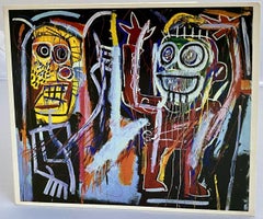 Basquiat at Tony Shafrazi gallery 1996 (Basquiat Dust Heads announcement)