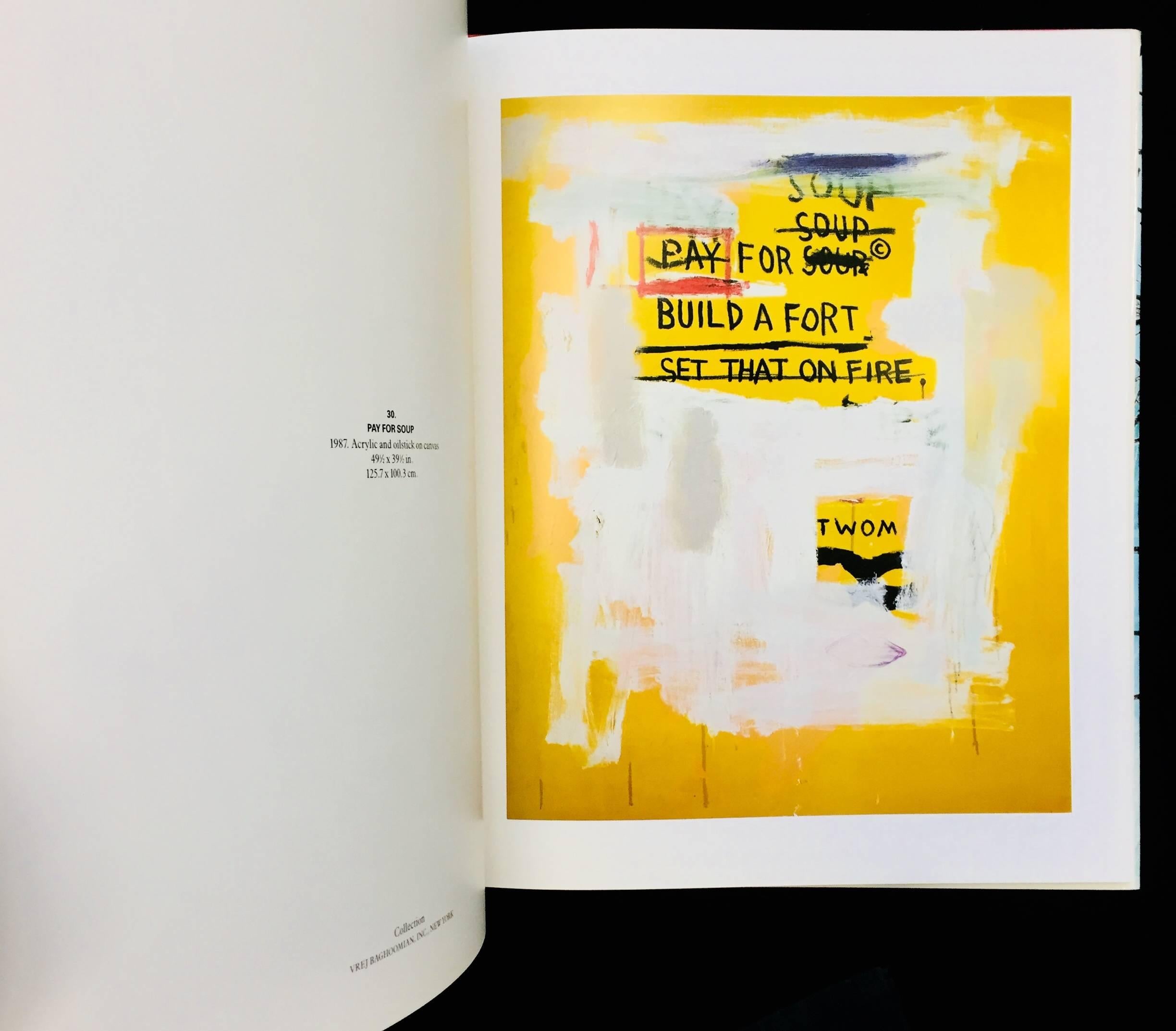Jean-Michel Basquiat Vrej Baghoomian, 21 October to 25 November, 1989:

1st edition exhibition catalog, printed 1989. 
153 pages. Cloth binding with dust jacket. 10 x 12 inches.
Very good overall condition with only some minor signs of