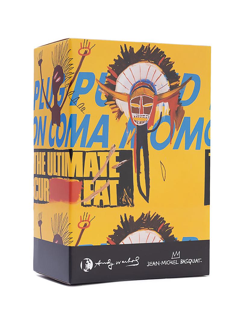 Andy Warhol, Jean-Michel Basquiat Bearbrick Vinyl Figuren: Satz von zwei (400% & 100%);
Ein einzigartiges, zeitloses Sammlerstück, geschützt und lizenziert durch den Nachlass von Jean-Michel Basquiat und Andy Warhol. Das gemeinsame Sammlerstück