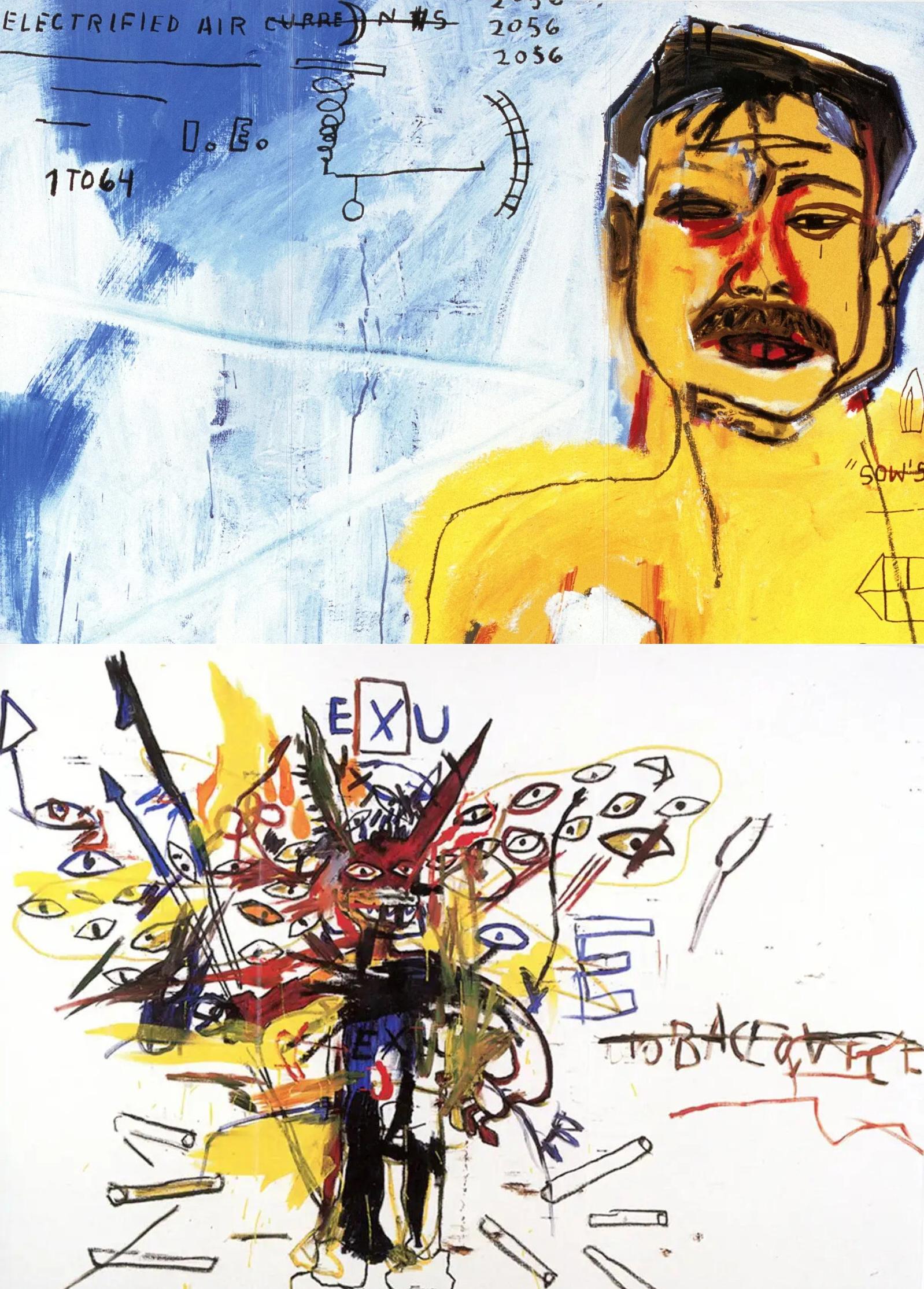 after Jean-Michel Basquiat Animal Print - Basquiat Enrico Navarra Gallery 2000 (vintage Basquiat announcement)