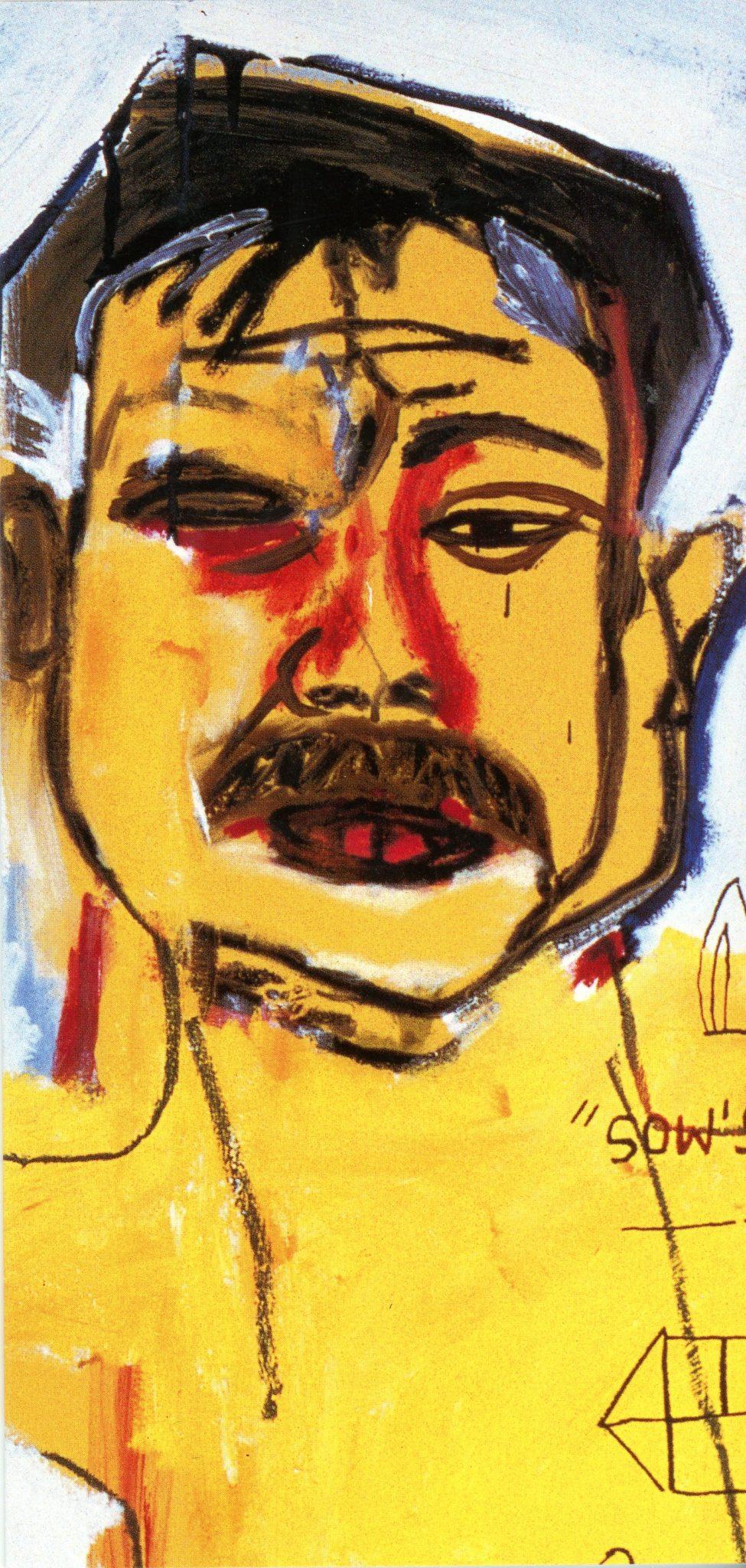 Basquiat Enrico Navarra Galerie Paris 1999 (Ankündigung) – Print von after Jean-Michel Basquiat
