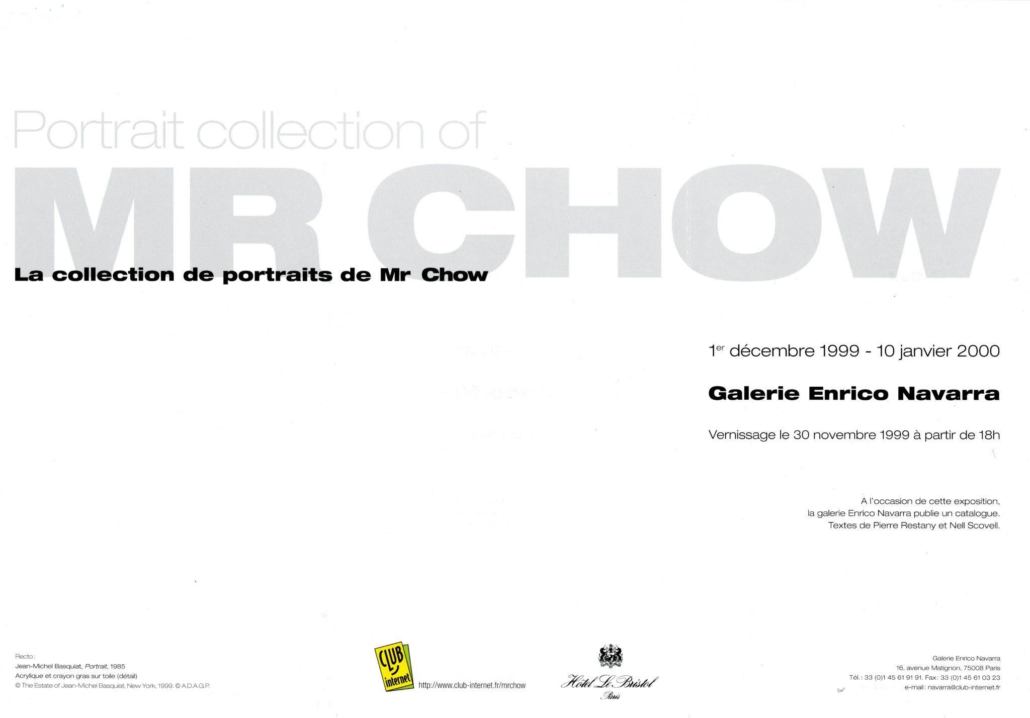 Basquiat Enrico Navarra Galerie Paris 1999 (Ankündigung) (Pop-Art), Print, von after Jean-Michel Basquiat