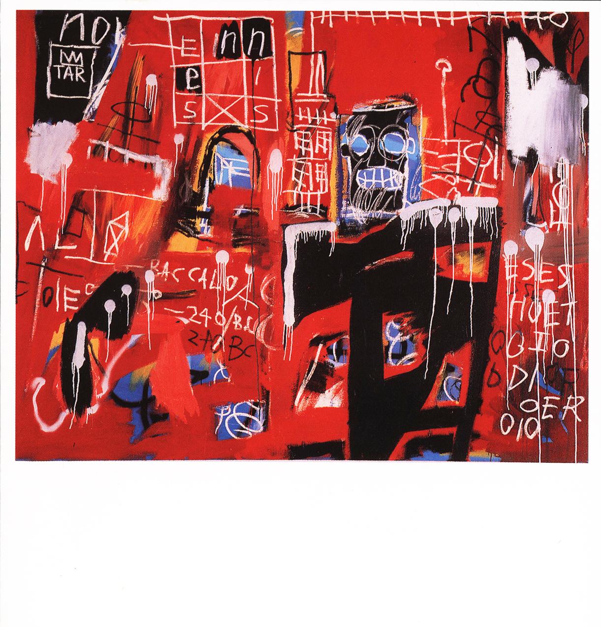 after Jean-Michel Basquiat Abstract Print - Basquiat France 1993 (announcement)