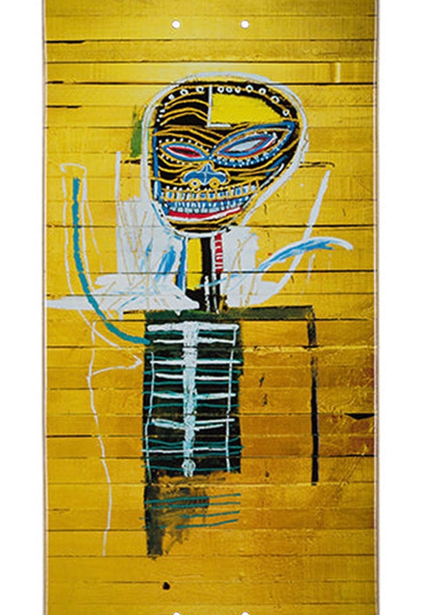 Basquiat Gold Griot Skateboard Deck (Basquiat skate deck) - Print Pop Art di (after) Jean-Michel Basquiat