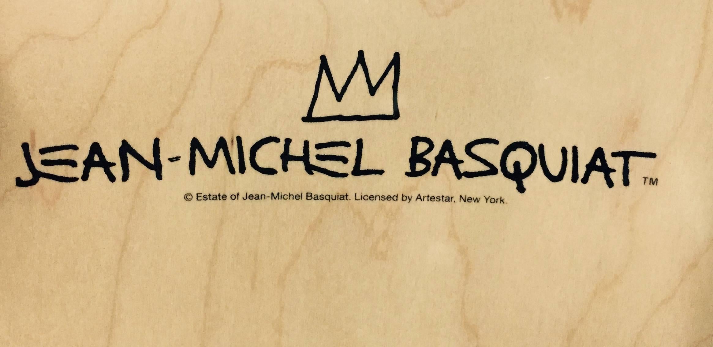 Decks de patineurs de Basquiat Horn Players (set de 3) - Art urbain Sculpture par after Jean-Michel Basquiat