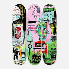 Vintage Basquiat In Italian Skate Decks, Set of Three