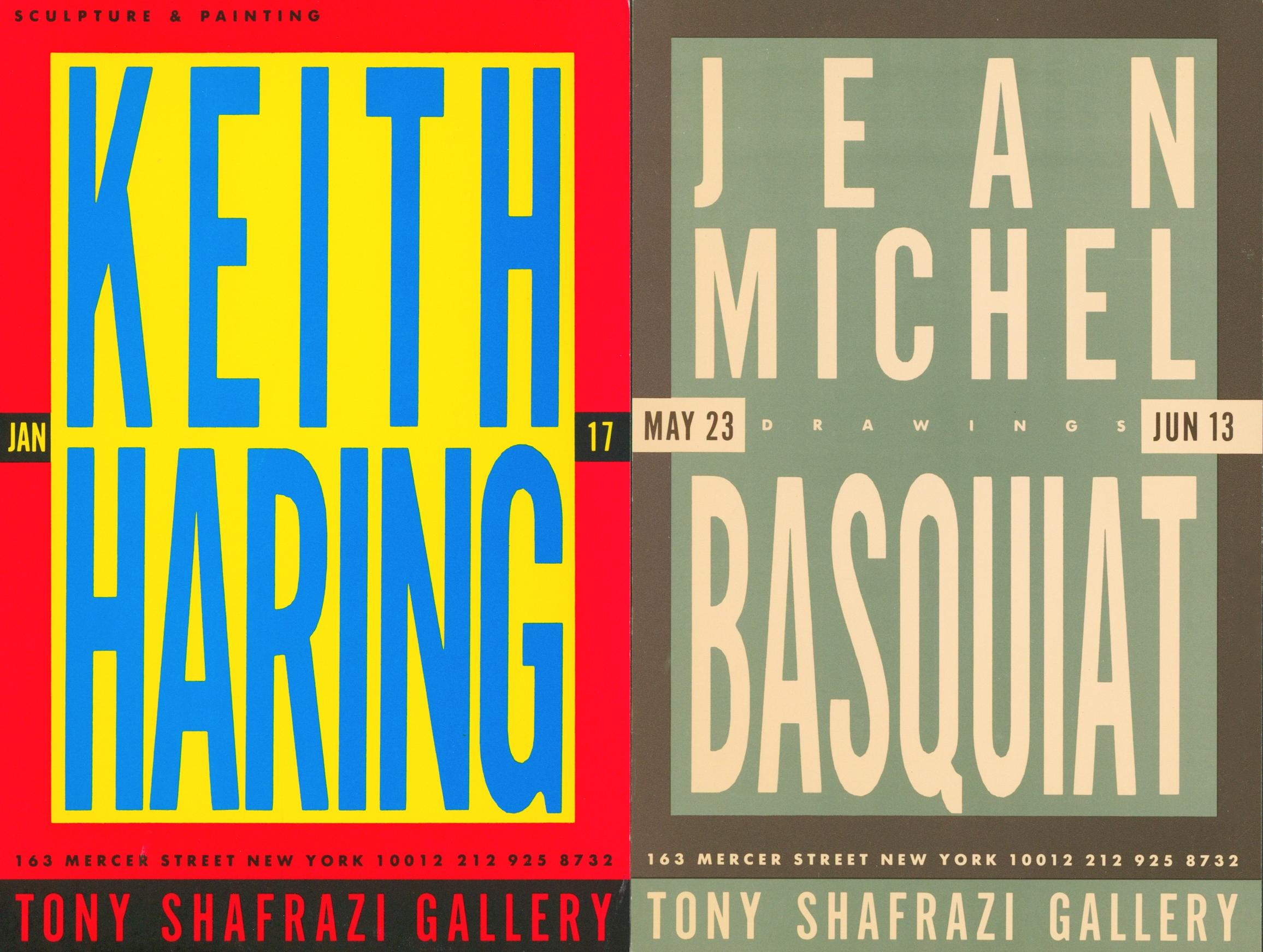 Basquiat Keith Haring at Tony Shafrazi Gallery 1987 (vintage Basquiat Haring)  - Print by after Jean-Michel Basquiat