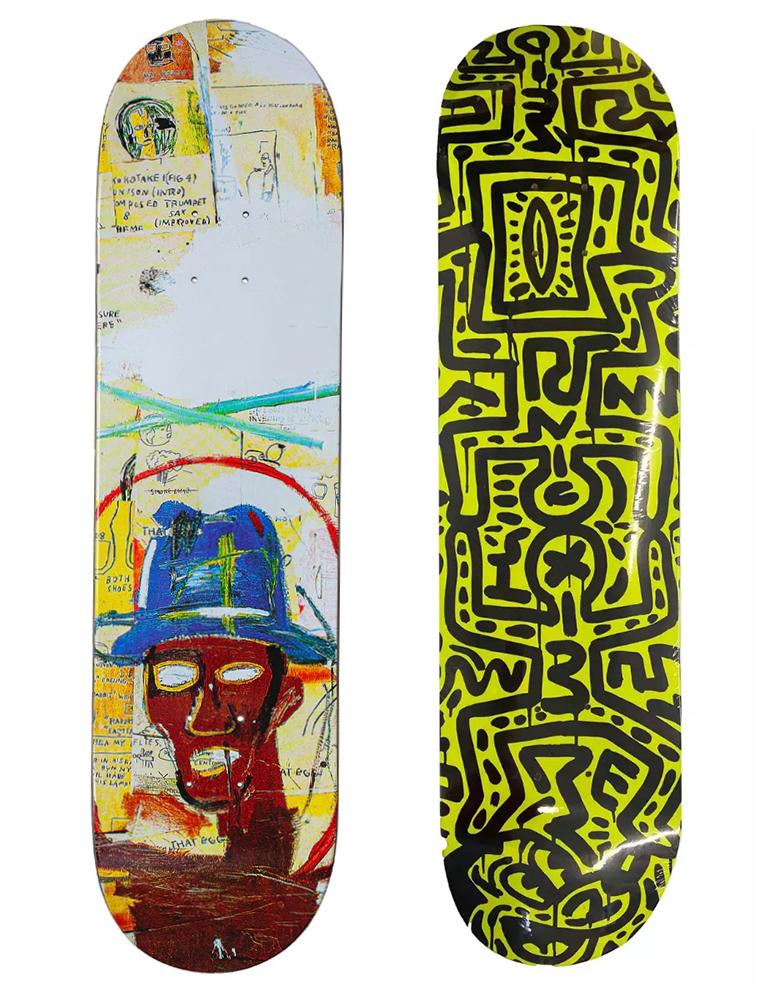 Planches de skateboard Basquiat Keith Haring (set de 2 œuvres) 